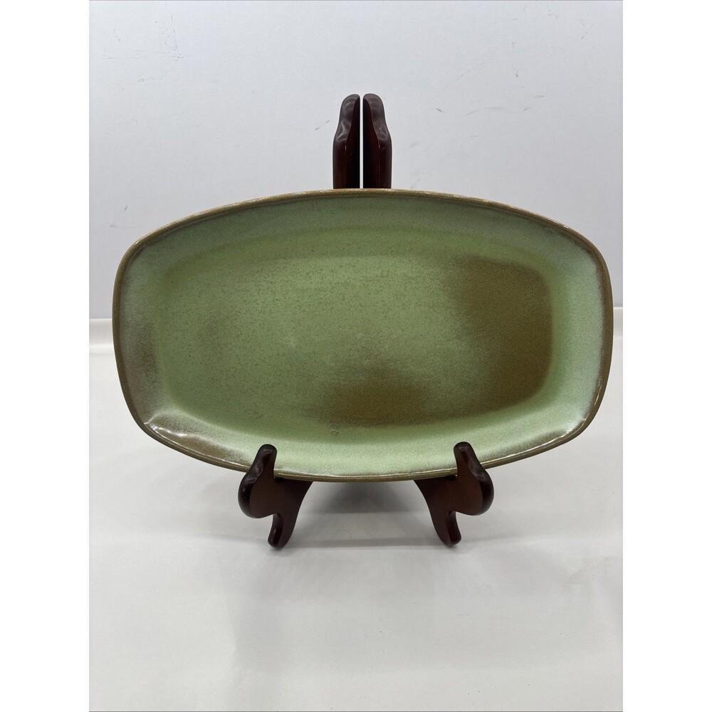 Vintage  Frankoma Plainsman Prairie Green Platter GP MCM